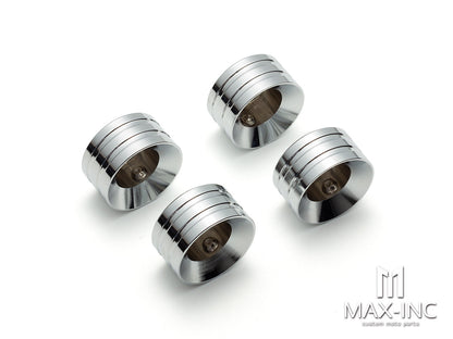 Motorcycle Front Axle Nut Covers Caps Aluminum Chrome For Harley Sportster Touring Softail Dyna VRSC