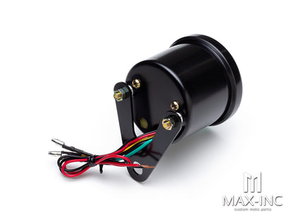 65mm Universal Black Electronic Tachometer + Mounting Bracket