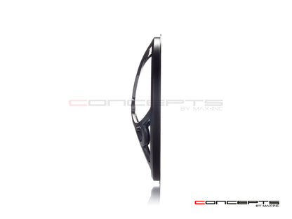 7" Tri-Deco Grille Design Black CNC Aluminum Headlight Guard Cover