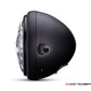 7.7" Matte Black / Contrast Multi Projector Integrated LED Headlight + Eight Ball Grill Cover