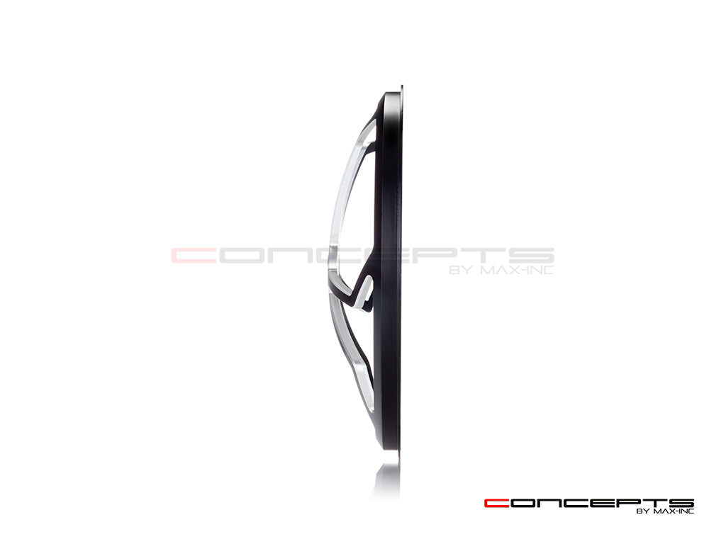 7" J-Rob Grille Design Black + Contrast CNC Aluminum Headlight Guard Cover