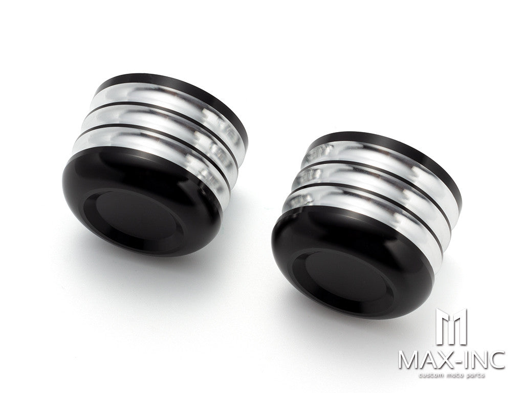 Motorcycle Front Axle Nut Covers Caps Aluminum Black Cut For Harley Sportster Touring Softail Dyna VRSC Fat Bob