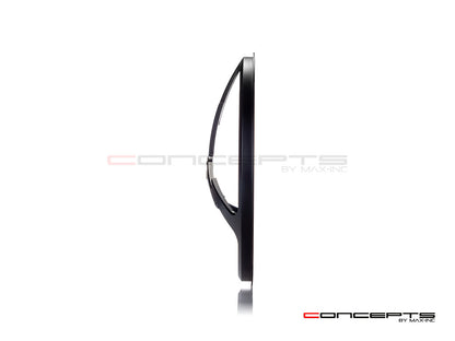 7" Tri-Bolt Grille Design Black CNC Aluminum Headlight Guard Cover