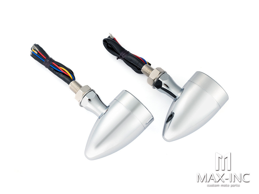Chrome Bullet LED Integrated Turn Signals (Turn / Tail / Stop)