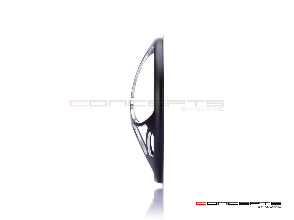 5.75" Tri-Maltese Design Black / Contrast CNC Aluminum Headlight Guard Cover
