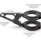 Max Blade CNC Headlight Brackets - Adjustable 32-59mm Forks, Black Anodized for Cafe Racers, Custom Motorcycles