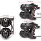 Max Dual Stacked Streetfighter Headlight – Universal 32-59mm Brackets, ABS Grille