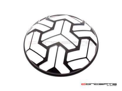 5.75" Trippa Design Black / Contrast CNC Aluminum Headlight Guard Cover