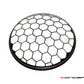 7" Honeycomb Grille Design Black + Contrast CNC Aluminum Headlight Guard Cover