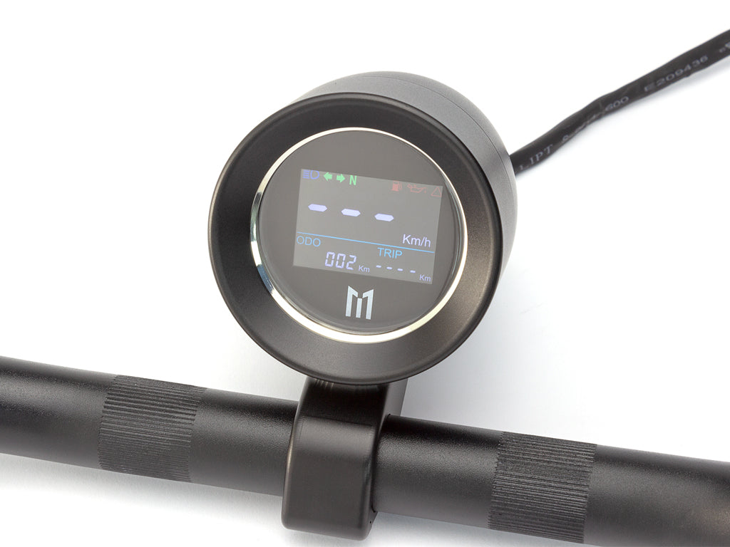 Matte Black CNC GPS Digital Speedometer - 1" Handlebar Mount for Motorcycles & Bikes (MPH/KPH/IP67 Waterproof)