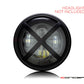 7" X-Rally Grille Design Black CNC Aluminum Headlight Guard Cover