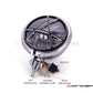 5.75" Chrome + Contrast Cut Metal LED Integrated Headlight + Anarchy Grill Cover