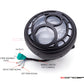 7.7" Matte Black Multi Projector Integrated LED Headlight + Eight Ball Grill Cover