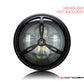 7" Tri-Prop Grille Design Black CNC Aluminum Headlight Guard Cover
