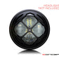 7" Rukis Grille Design Black CNC Aluminum Headlight Guard Cover