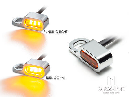 Motorcycle  Amber LED Mini Turn Signal Indicator Running Light Lamp