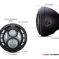7.7" Matte Black Multi Projector Integrated LED Headlight + Eight Ball Grill Cover