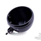 7.7 INCH Gloss Black Bottom Mount Metal Headlight Housing + Bezel Combo