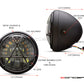 7.7" Matte Black + Contrast Cut Metal LED Integrated Headlight + Anarchy Grill Cover