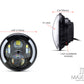 7"  LED Headlight + Integrated DRL & Half Moon Turn Signals