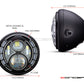 7.7" Matte Black / Contrast Multi Projector Integrated LED Headlight + Eight Ball Grill Cover