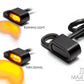 BLACK SMOKED Motorcycle Amber LED Mini Turn Signal Indicator Running Light Lamp