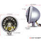 5.75" Chrome + Contrast Cut Metal LED Integrated Headlight + Anarchy Grill Cover
