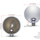 7.7 INCH Chrome Bottom Mount Metal Headlight Housing + Bezel Combo