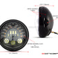 7.7 Inch Gloss Black Short Metal LED MOD Integrated Headlight - DRL + Turn Signals