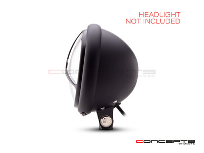 5.75" Tri-Benz Design Black CNC Aluminum Headlight Guard Cover
