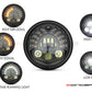 7.7 Inch Gloss Black Short Metal LED MOD Integrated Headlight - DRL + Turn Signals