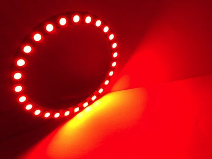 Universal 8cm RGB Super Bright LED Angel Eye Halo Ring Set