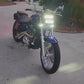Dual Stacked LED Headlight Kit – CNC Billet, H4, 6000K, 32-59mm Fork Clamp | Max Inc Moto